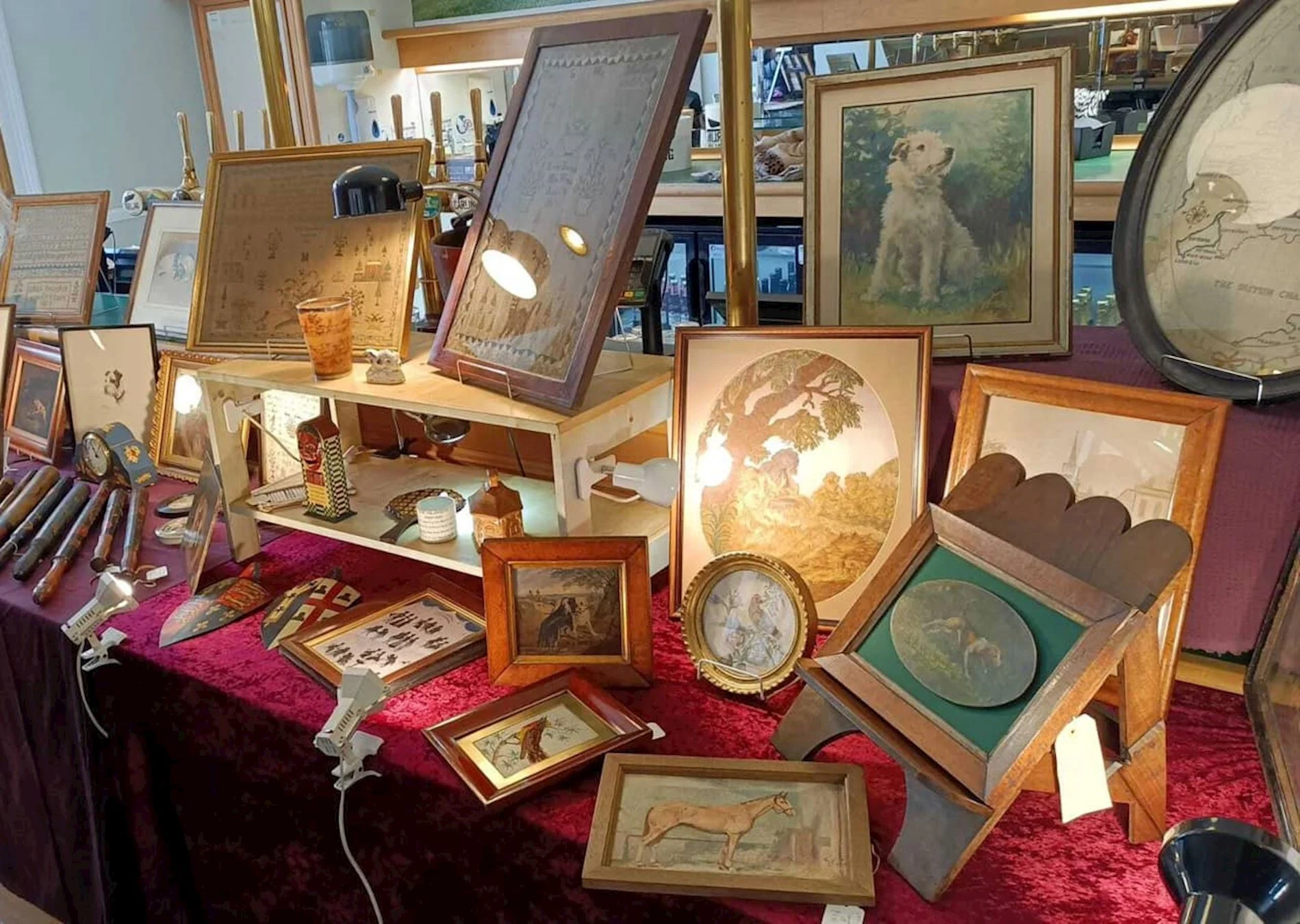 Newmarket Antiques fair stall.webp