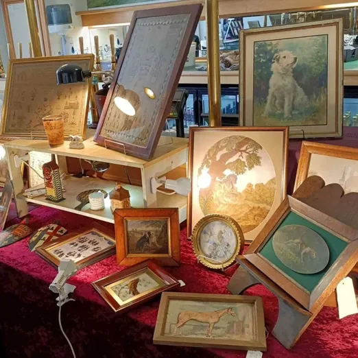 Newmarket Antiques fair stall.webp